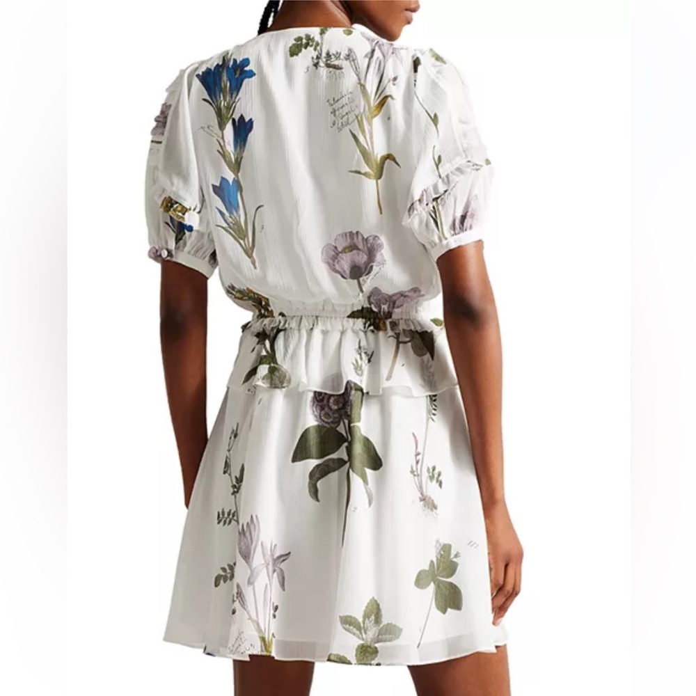 Ted Baker Jaliyaa White Floral Mini Dress - Picture 2 of 11